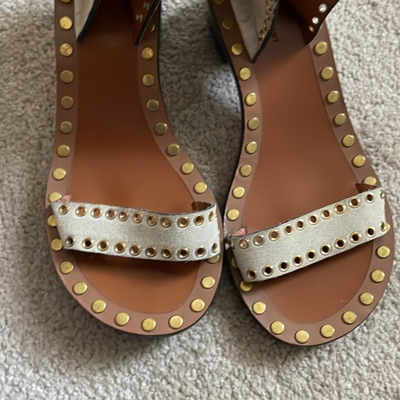 Isabel Marant Jaeryn Ivory suede sandals, size 37 or US 7. - Picture 9 of 14